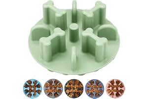 Animire Soft Silicone Anti-Choking Puzzle Bowl Inserts, Anti-Slip to Slow Down Eating, Fits Regular Elevated Dog Bowls