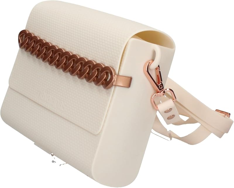 - Casual Bag, Borsa in Silicone da Donna con Catenella da Polso e Tracolla Regolabile, Elegante, Chiusura di Sicurezza, Resistente all’Acqua