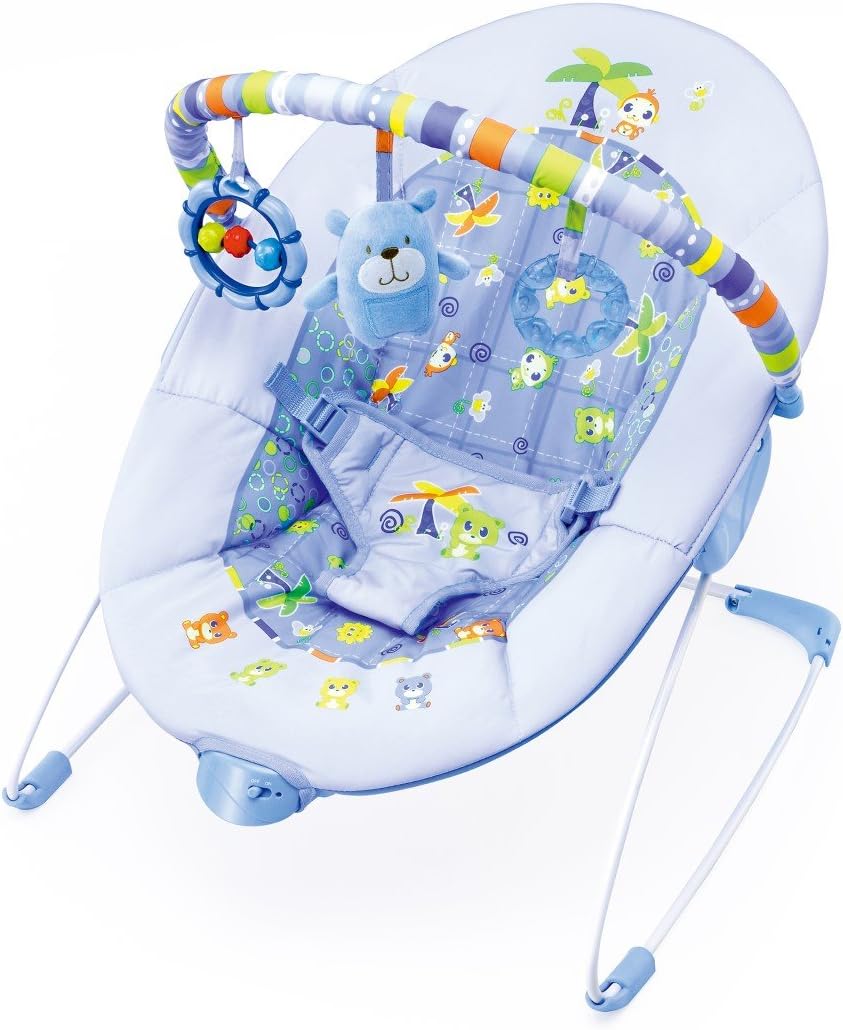 blue bouncer chair