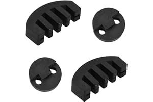 Tibapla 4 Pcs Violin Practice Mute Set, Black Rubber Violin Mute, 2Pcs Claw Style & 2Pcs Round Tourte Style Violin Mute Silen