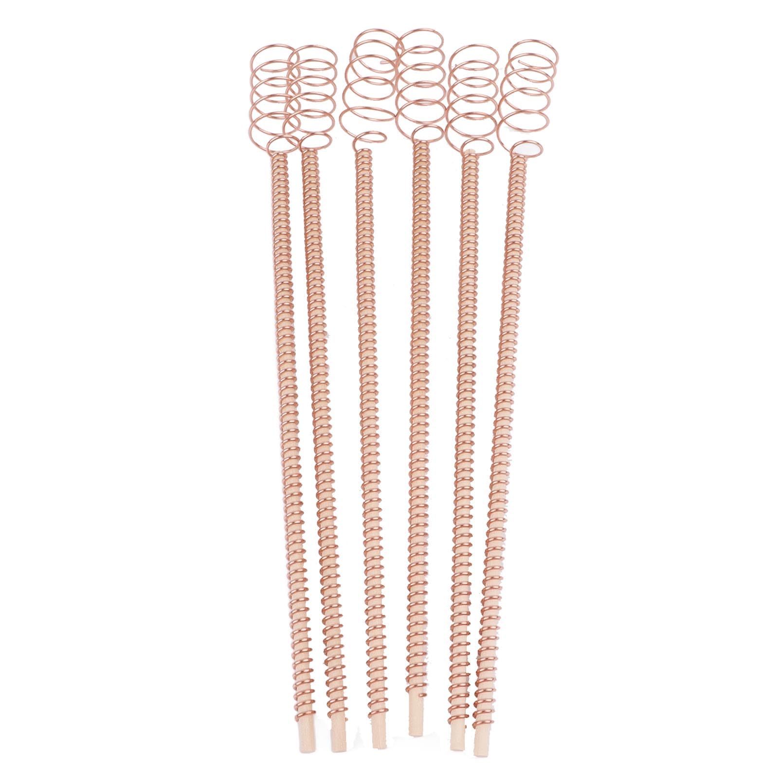 Fockety Electroculture Plant Stakes, 6Pcs 12 Inch Electroculture Copper Gardening Antenna Wood Stake Wrapped Copper Garden Stakes for Outdoor Indoor Growing Garden Plants Vegetables