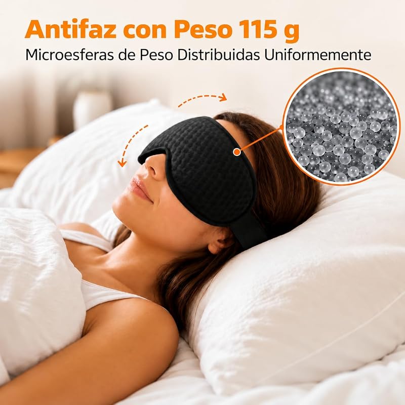 Máscara de sono ponderada em 3D, sem pressão nos olhos