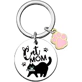 UYBEPU Cat Mom Gifts For Women Black Cat Keychain Cats Lover Gifts For Women Girls Black Cats Gift for Womens Christmas Stocking Stuffers