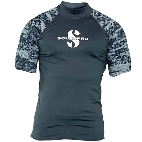 SCUBAPRO Graphite Rash Guard Kurzarm Herren Slim Fit UV-Shirt Collection 2017