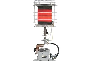 Dura Heat TT-360 Propane(LP) 360 Degree Tank Top Heater, Length: 8.9in, Width: 8.9in, Height: 20.24in,Silver