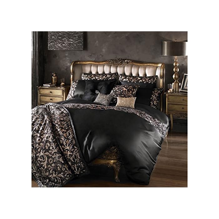 Buy KYLIE MINOGUE LAZZARO BLACK SATIN USA QUEEN SIZE (230CM X 220CM