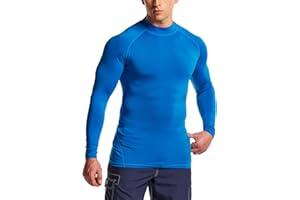 TSLA Men's UPF 50+ Long Sleeve Rash Guard, UV/SPF Quick Dry Swim Shirt, Water Surf Swimming Shirts