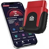 UJS Rocco OBD2 Scanner Bluetooth for iPhone &amp; Android, No Subscription(Red) | AI Car Diagnostic Tool, Car Buying &amp; Repair, Check Engine Code Reader, AutoVIN, 65000+ Fault Codes, Live Data, Vehicles 1996+