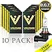 Voltage Automotive 9005 HB3 Halogen Bulb (10 Pack) - Standard Replacement For High Beam Low Beam Driving Fog Light