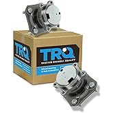 TRQ 2 Piece Rear Wheel Bearing & Hub Assembly Set Compatible with 2007-2012 Nissan Sentra