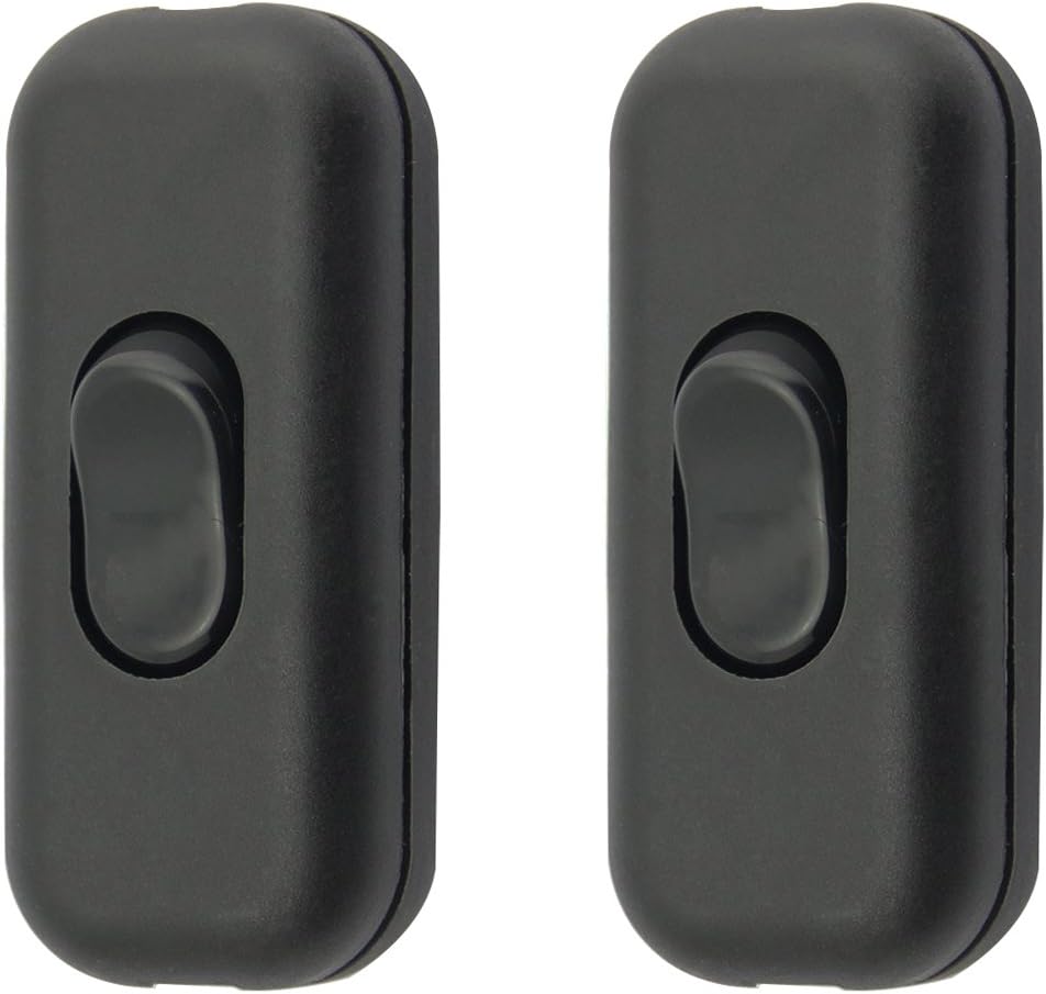 SFTlite Torpedo Switch 2Packs Double Pole Inline Switch for Lamps Small