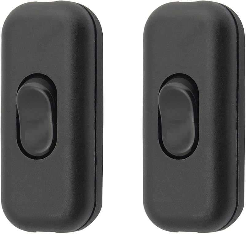 SFTlite Torpedo Switch 2Packs Double Pole Inline Switch for Lamps Small