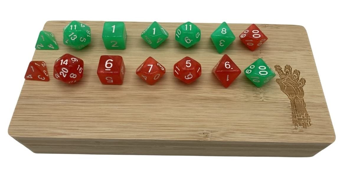 Gargoyle TTRPG Character Organizer Case - DnD Dice Tray and 2 Dice Sets - Players Travel Box - Includes Dice Storage Rolling Tray - Miniature Case - Dice Box D&D - Magnetic Dice Case (Vecna)