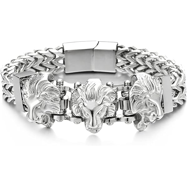 Guess Pulsera Tono Plateado Con Placa Tono Verde En Acero Inoxidable