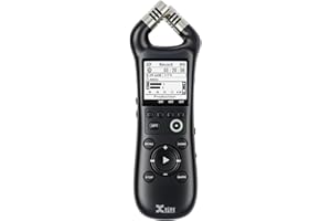 Xvive XV1-R Portable Stereo Audio Recorder with 32-Bit Float, X/Y Microphones, WAV/AAC Format, USB Microphone, Auto Record, for Musicians, Podcasters, Filmmakers