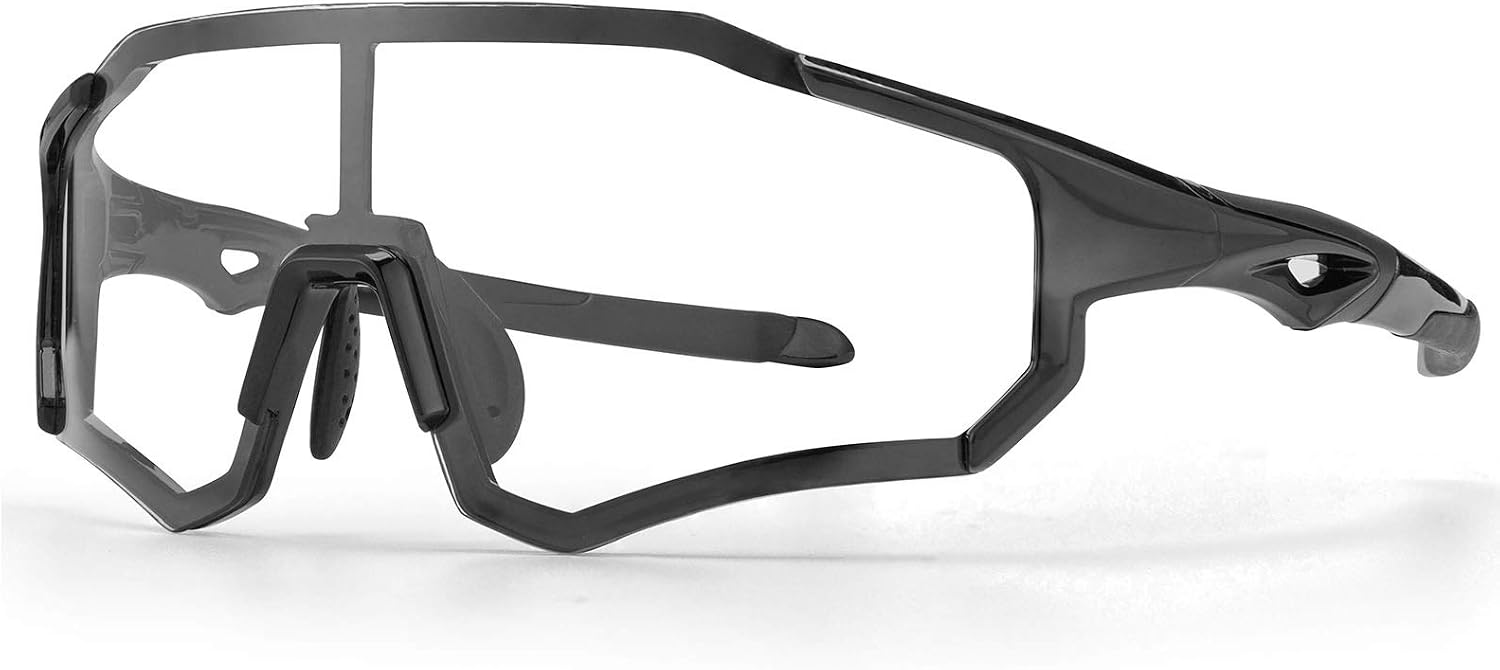 ROCKBROS Cycling Sunglasses Photochromic Sport Sunglasses with UV400 Protection Full Frame Goggles Sports Eyewear for Outdoor Sports Cycling Driving Running Fishing Adults Unisex