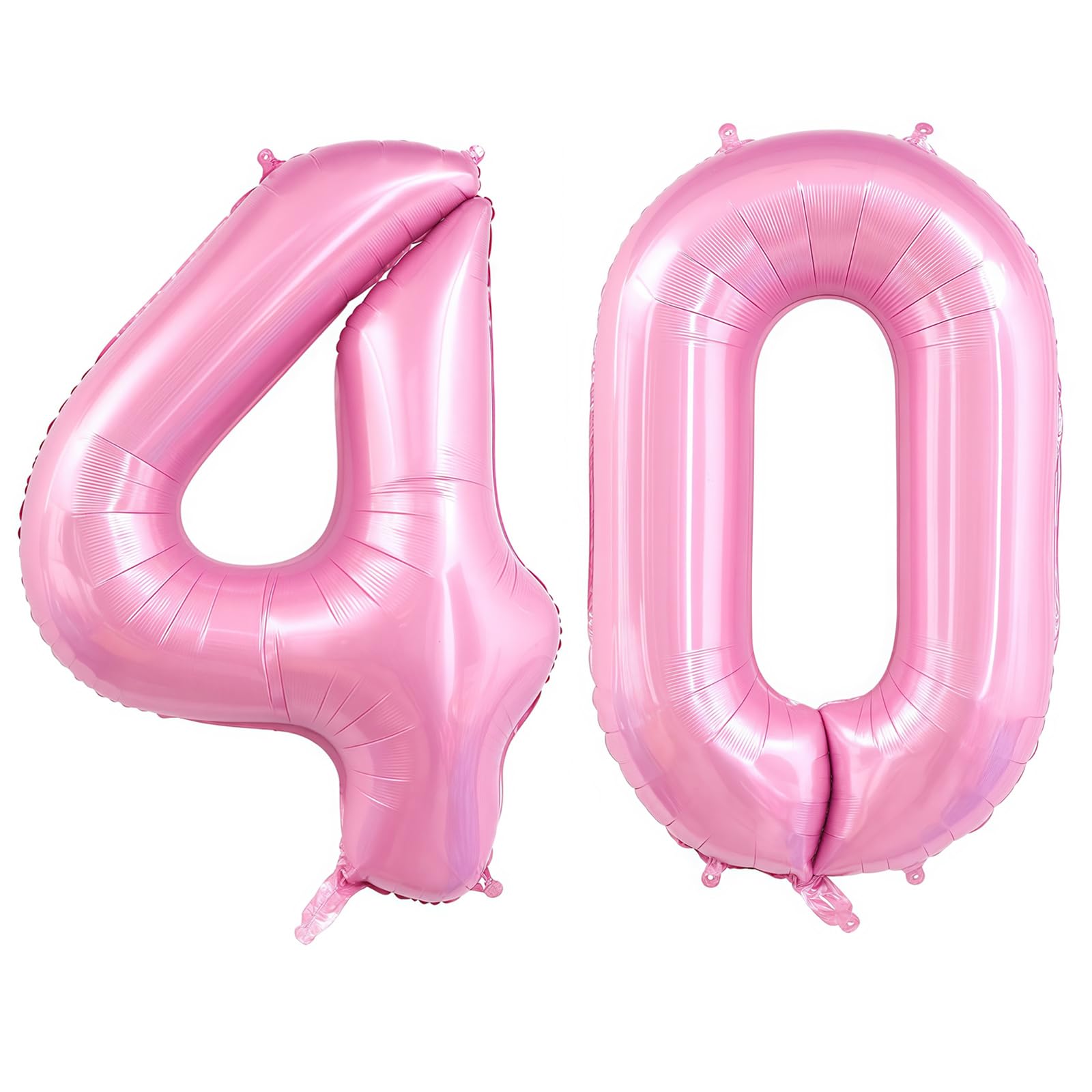 Pastel Pink 40 Balloon Number,40 Inch Light Pink 40 Balloons Large Helium Foil Mylar Number 40 Balloon for Birthday Party Anniversary Decorations