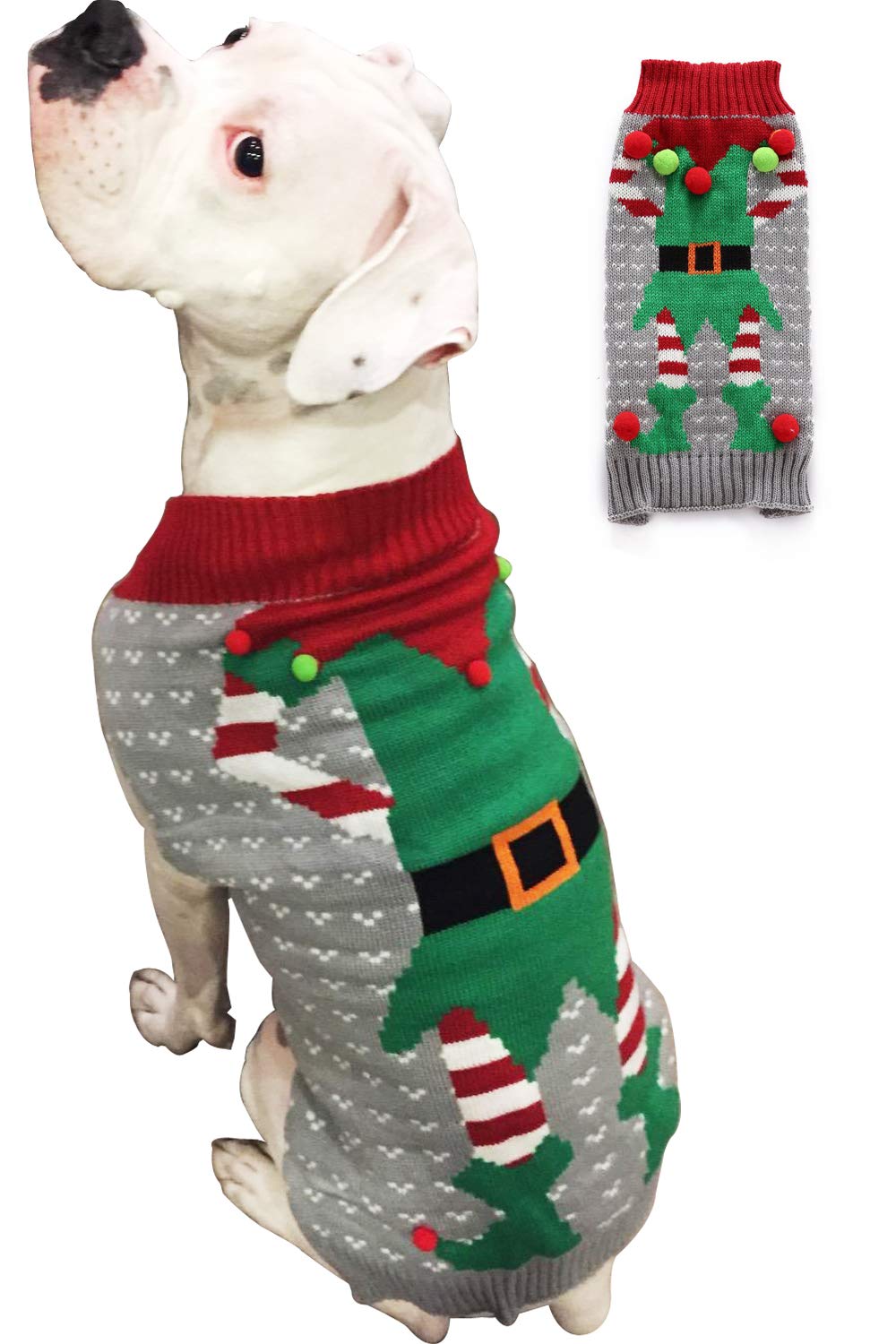 BOBIBI Ugly Christmas Dog Sweaters Pet Dog Winter Knitwear Warm Clothes