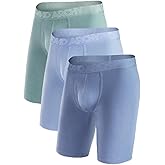 DAVID ARCHY Mens Underwear Boxer Briefs Breathable Soft Moisture-Wicking with Fly Underwear for Men Multipack