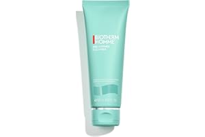 Biotherm Homme Aquapower Cleanser for Oily and Dry Skin with Oligo Elements, Delivers a Clean, Fresh, and Hydrated Complexion, Suitable for Shaving Prep, Tube, 4.2 Fl. Oz.