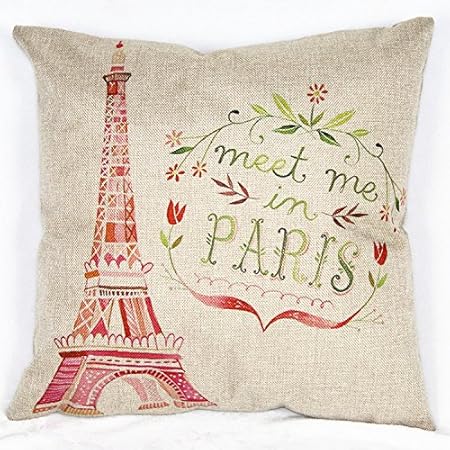 Amazon Com Huacel Throw Pillow Case 2016 Paris Eiffel Tower
