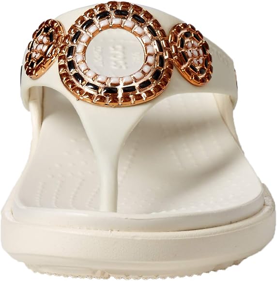 crocs women's sanrah diamante wedge flip