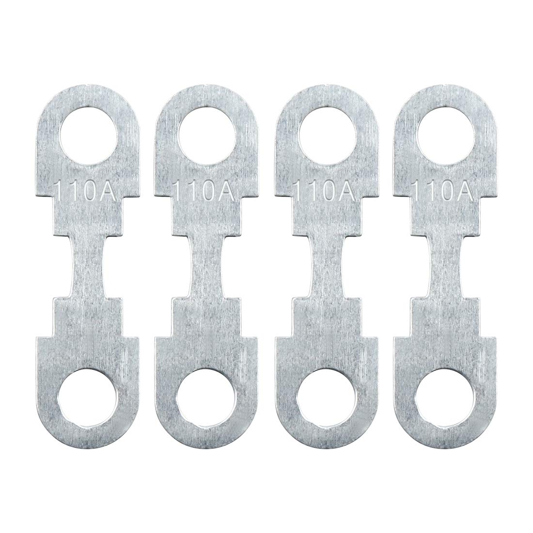 sourcingmap 4pcs 110A Flat Fuse Strip Silver Tone for Car Truck DC 32V Universal