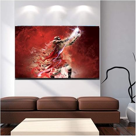 XZRDP Michael Jordan Arte Abstracto habitación de niños Cartel de Arte