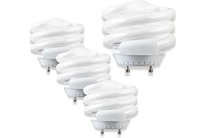 SLEEKLIGHTING 18Watt T2 Spiral 2 Prong Light Bulbs Warm White - GU24 Base - 2700K UL Listed - 1170 Lumen Compact Fluorescent Light Bulbs - (4pack)