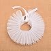 GRACEART Elizabethan Wrist Ruffs Ruffled Cuff Clown Arm Bands 2 Pieces White Cuffs