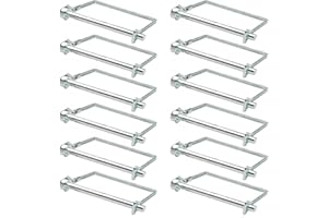 Comonc 15 PCS 1/4*4-1/2 Inch Trailer Hitch Pin Shaft Locking Pin Safety Coupler Pin 1/4 Hitch pin Wire Lock Pin 1/4" x 4-1/2" for PTO,Farm,Lawn,Hitches,and Garden
