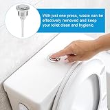 ADERTOS 2 Pack 38mm Toilet Flush Button Chrome Silver 1 Press Replacement view 5