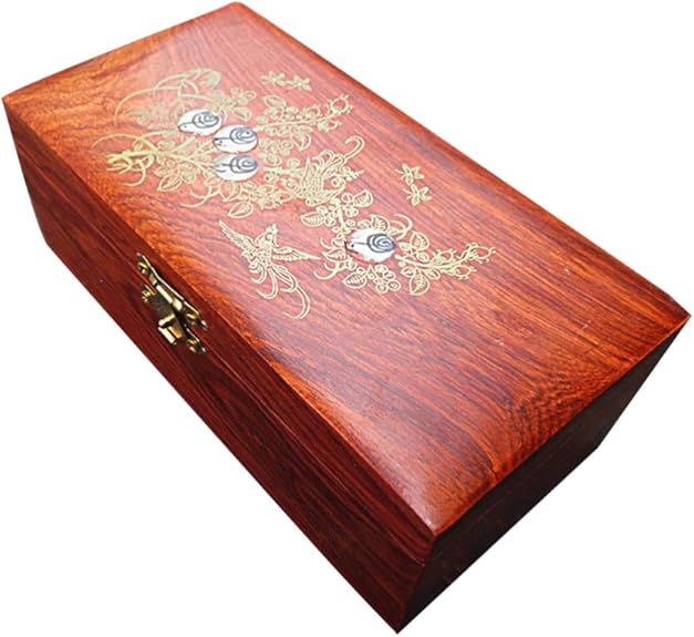 VOSAREA Caja de Almacenamiento de Madera contenedor de Joyas de Palo de