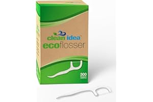 Clean Idea Eco Flossers 300ct, Eco Friendly Floss Pick for Adults & Kids, Everyday Dental Floss Picks, Easy on Gums Flossers 