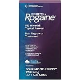 Women's ROGAINE 5% Minoxidil Unscented Foam, 4 Month Supply (Pack of 2)