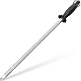 Utopia Kitchen Knife Sharpener Rod 12 Inch Honing Rod for Sharpening | Professional Grade, Hanging Hook Included, Durable Steel Rod, Kitchen and Chef Use