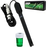 0-14 pH Electrode Probe BNC Connector, 300cm Cable for PH Meter Monitor Controller Test Sensor, Replacement Kit for Aquarium Hydroponics Plant Pool Spa (pH Electrode)