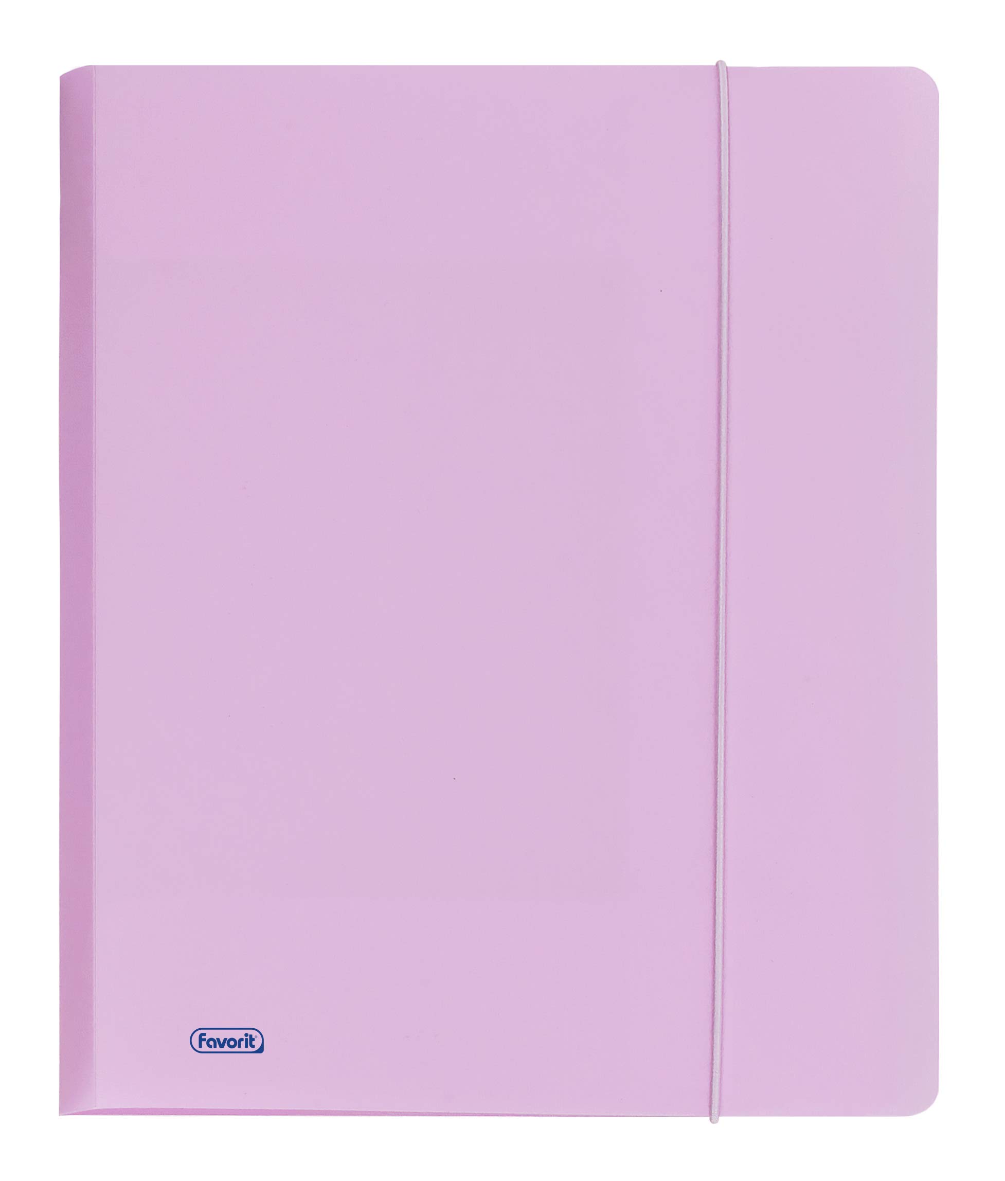 Favorit 400116602 Folder with 3 Flaps with Elastic Strap P@STEL Internal Format 24 x 33 cm Back 0-1, Glicine