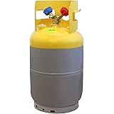 Mastercool (62010) Gray/Yellow Refrigerant Recovery Tank - 30 lb. Capacity