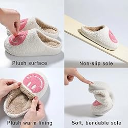 KEYUSHOP Happy Face Slippers for Kids Smile Face