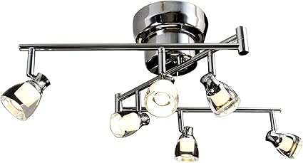 Amazon Air Corno エアコルノ 036 電球不要 Led シーリングライト スポット 6灯 シルバー リモコン付き 調光可動スポット 多角度調整 Aircorno036 Aircorno036 エアコルノ Air Corno シーリングライト 通販