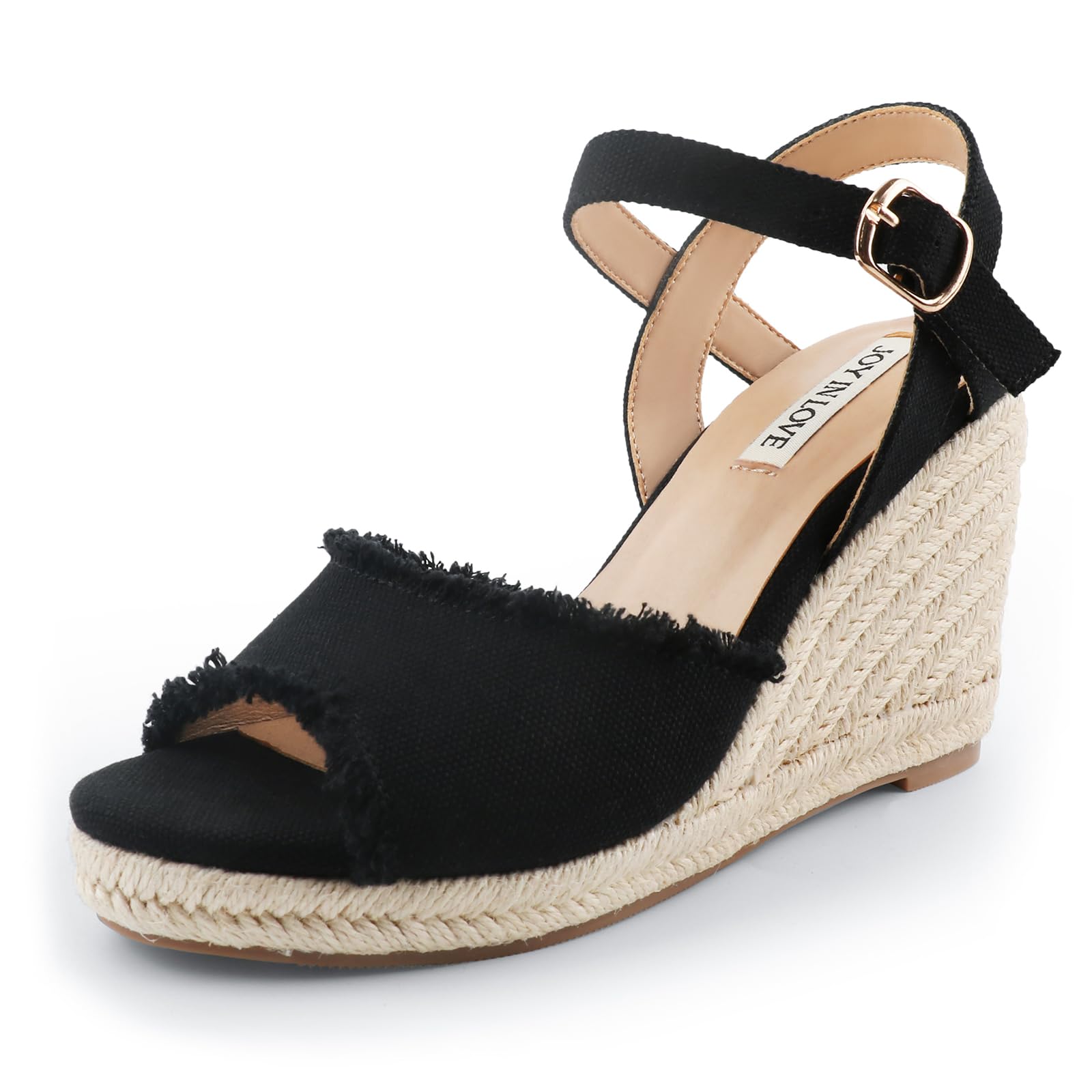 platform wedge heels with ankle strap