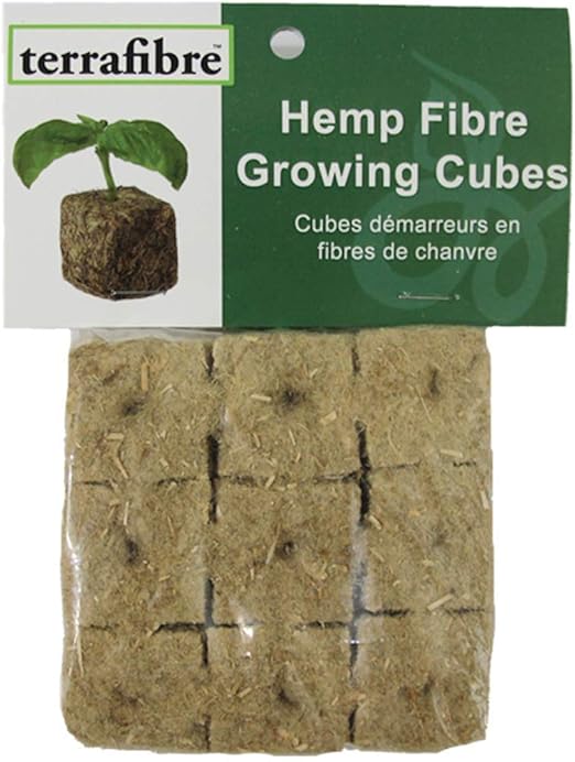 Hemp Fibre Growing Cubes (9, 1.5) 9 Pack of 1.5" inch Cubes. Perfect