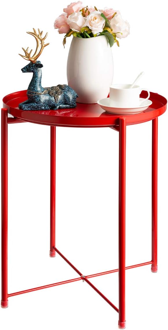 Best outdoor side table red
