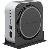 bylitco Metal Desktop Stand for 2024 Mac mini M4/M4 Pro, Perfect for Desk Organization and Heat Dissipation，Soft Cushioned Protection, Space-Saving Design- Black