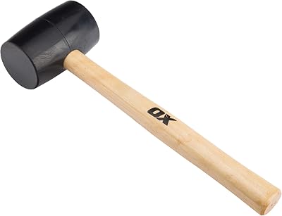 OX Tools 24 oz Trade Black Rubber Mallet Professional Heavy Duty