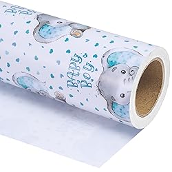 WRAPAHOLIC Baby Boy Wrapping Paper - Mini Roll - 17