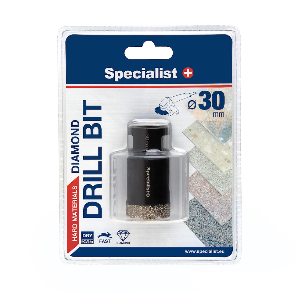 M14 Diamond Drill Bit 30 mm for Tile Drills, Granite, Marble, Brick, Porcelain Suitable for any Flex Angle Grinder