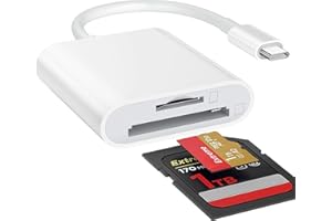 USB C SD Card Reader, High Speed Type C to Micro SD Camera Memory Card Adapter for iPhone 17/16/15 Series,MacBook Pro Air M2/