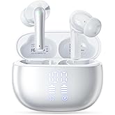 HUIFU Wireless Earbuds, Bluetooth 5.3 Ear Buds, Headphones with Clear Stereo Sound, 40H Playtime with LED Digital Display, IPX7 Waterproof Earphones Built-in Mic for Phone Tablet Sports Workout